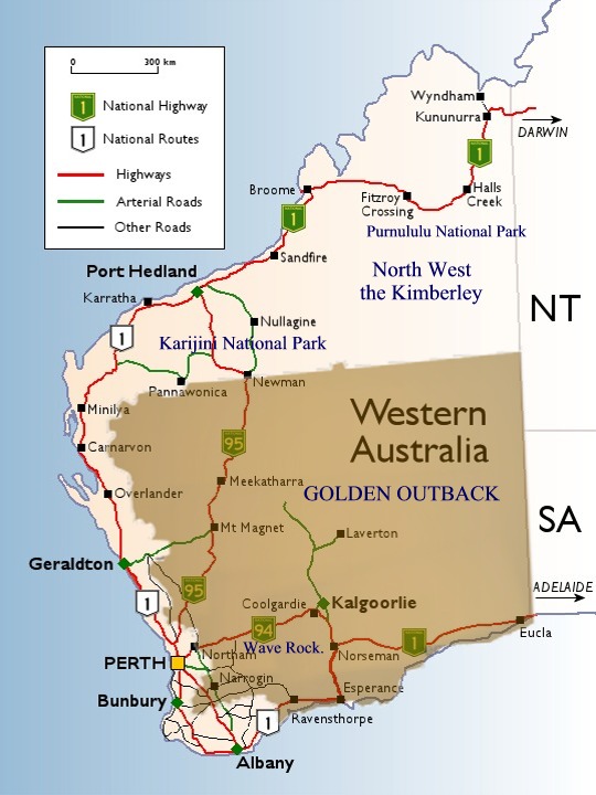Western Australia Road map