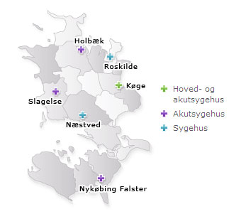 Sygehuse i Region Sjælland Danmark