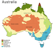Climatic zones in Australia