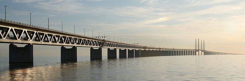 Öresund Bridge to Malmo Sweden